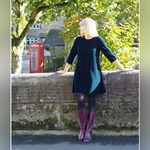 SILPA* vintage mauve suede leather tall side zip angled heel pointed toe boots - Picture 14 of 17